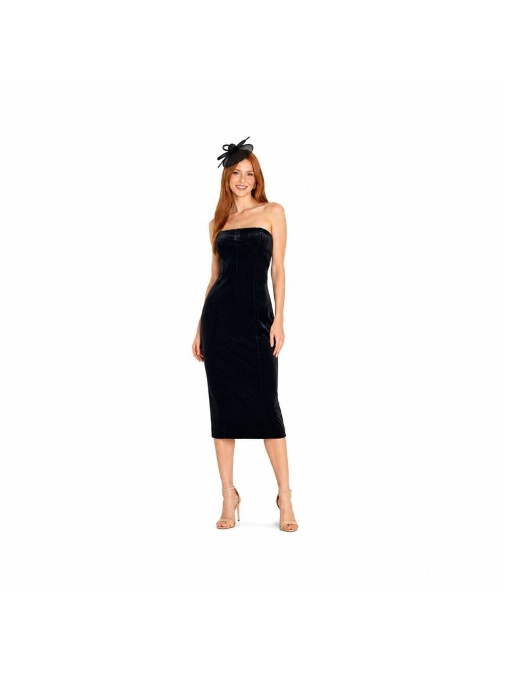 Socialite Small Black Strapless Midi Dress